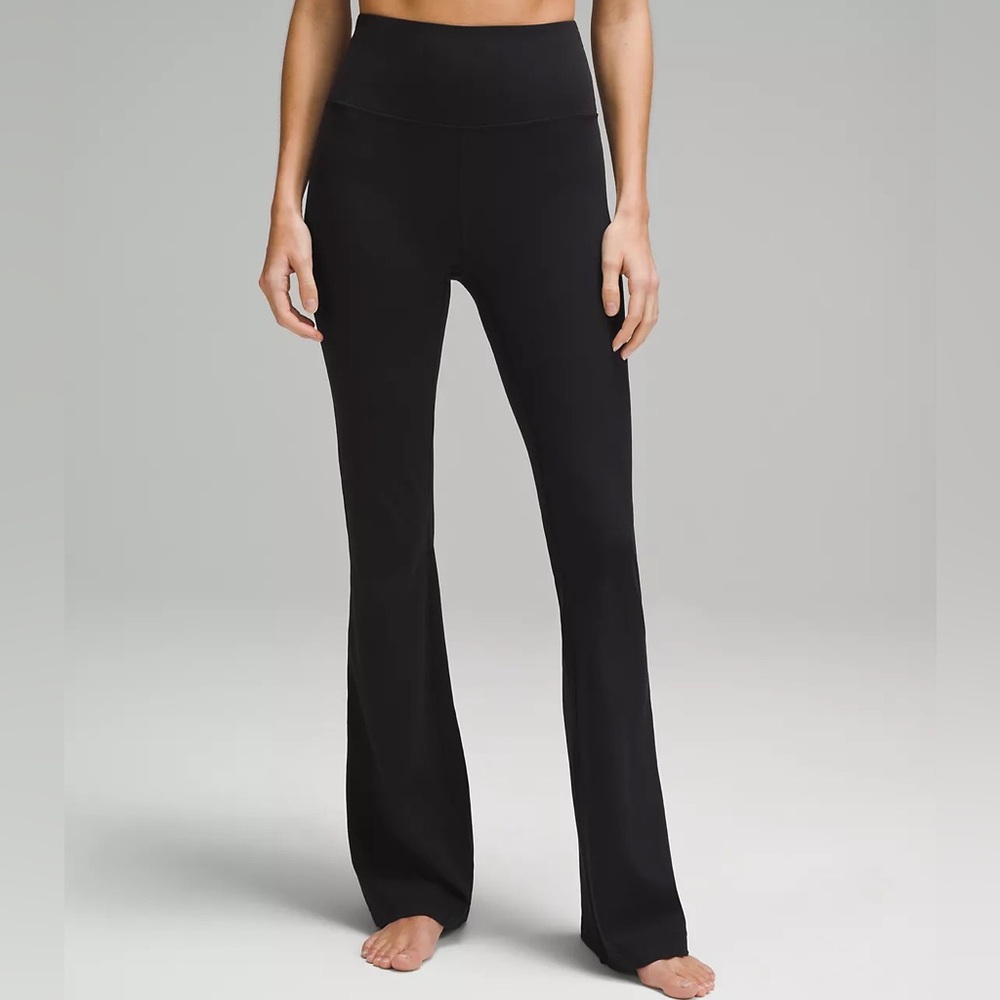 NWT Lululemon Black Groove HR Split-Hem Flare *Nulu Pants Size 10